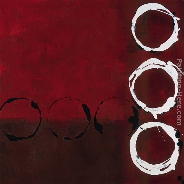 Red Circles II painting - Laurie Maitland Red Circles II art painting
